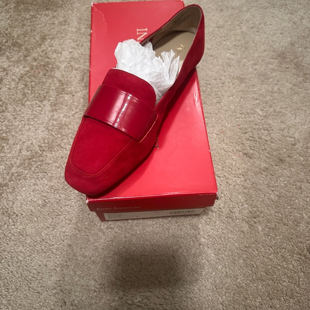 Enzo Angiolini Vibrant Red Loafers